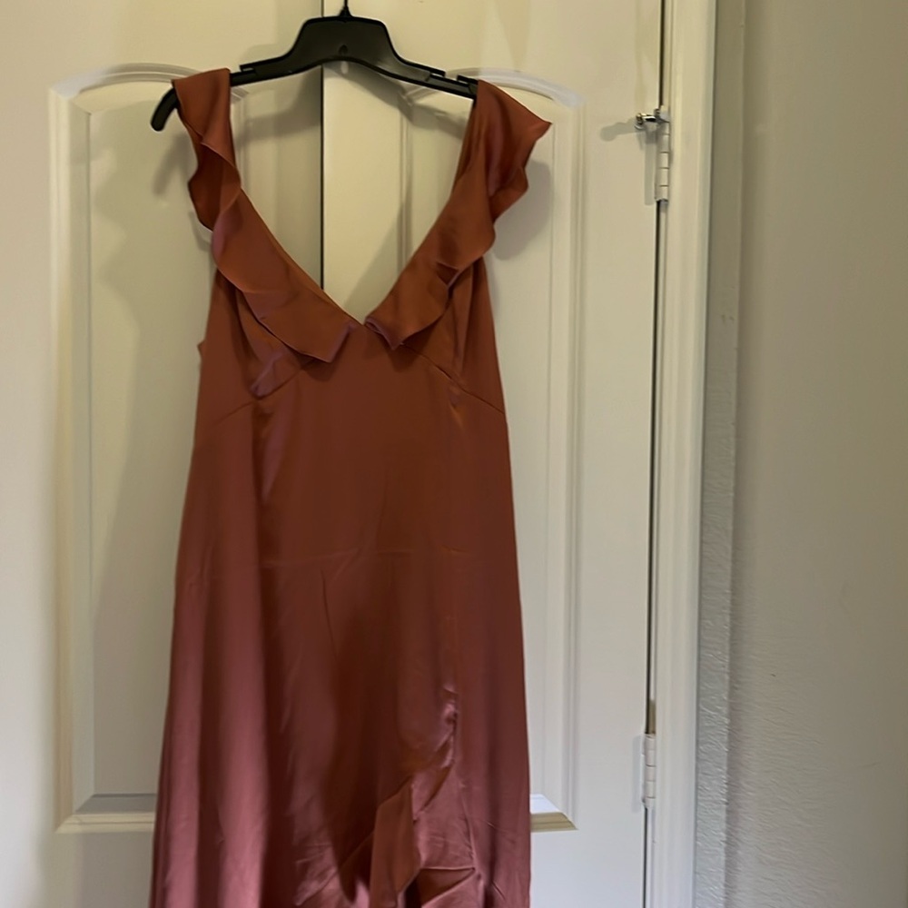 Express Hi -Low Maxi Dress w/Split- size 14 (Rose
